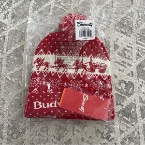 Budweiser Fair Isle Ponies  Beanie with pom Pom